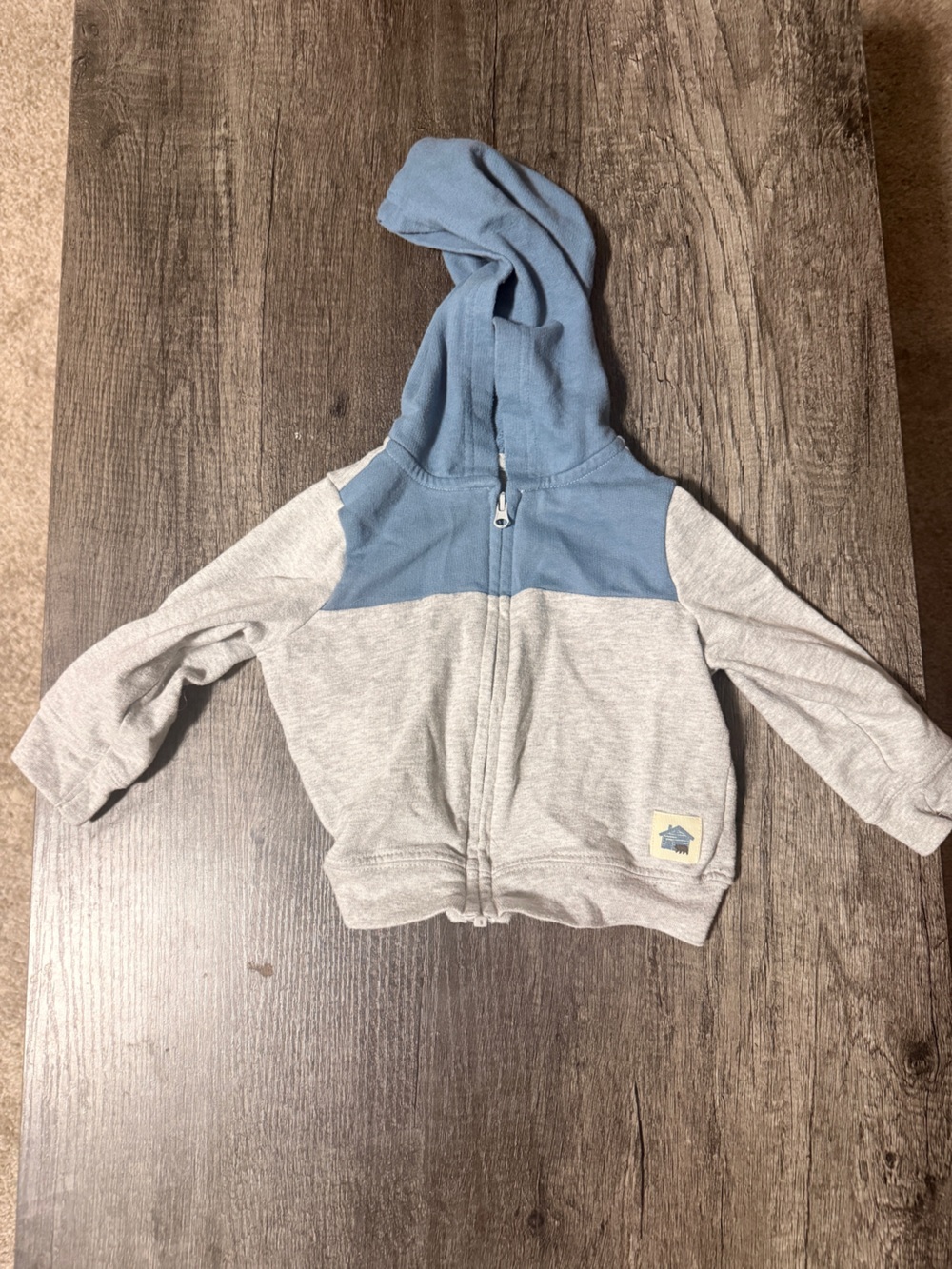 Carter's Gray and Blue Zip-Up Hoodie